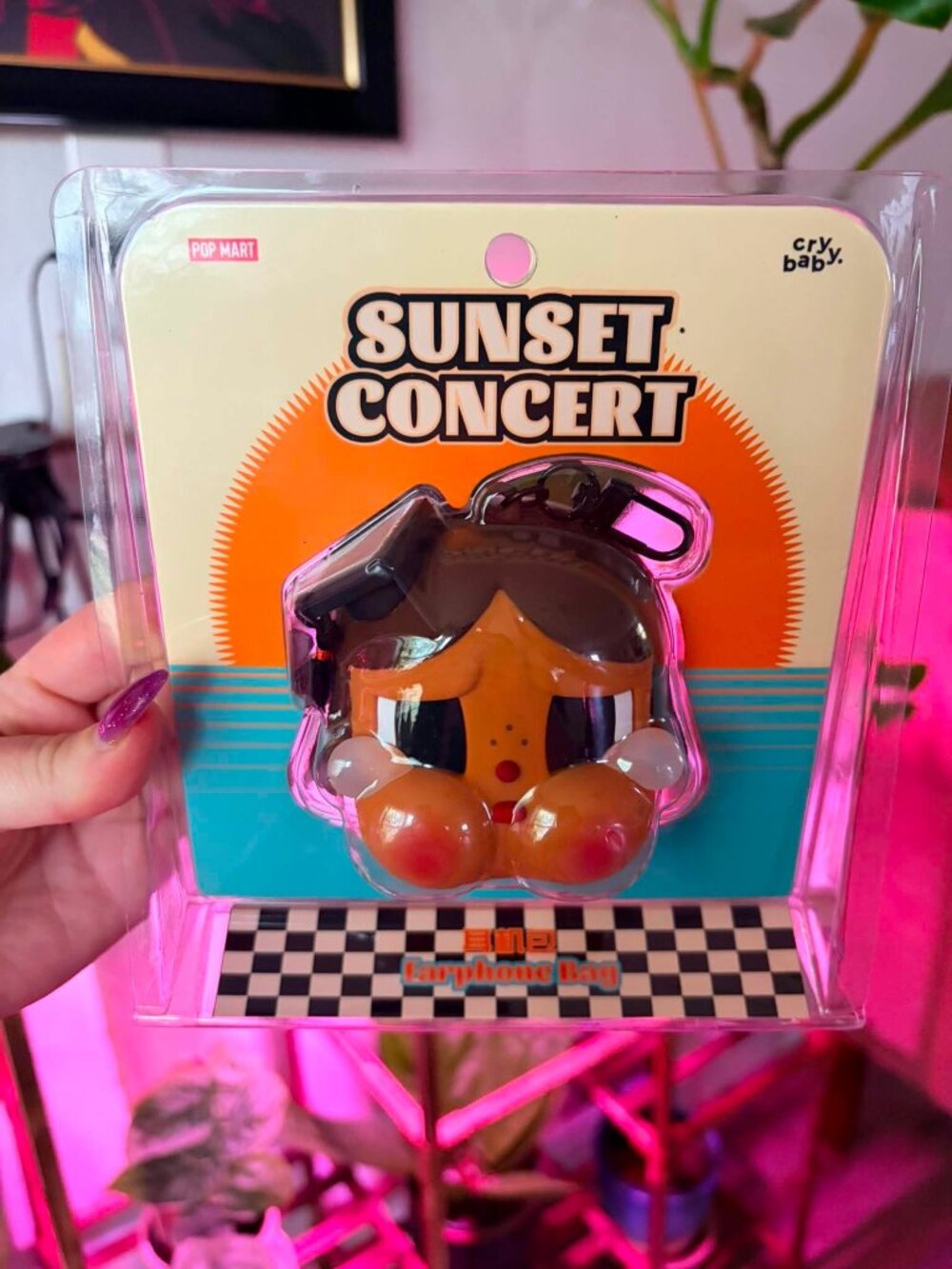 POP MART Crybaby Sunset Concert Earphone Bag NIP Authentic Kawaii Collectible